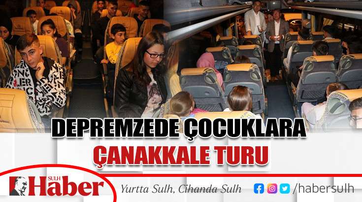 Depremzede çocuklara Çanakkale turu