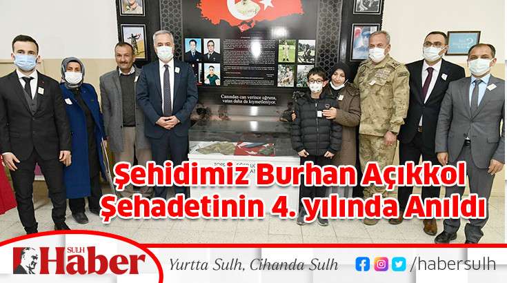 Şehidimiz Burhan Açıkkol Şehadetinin 4. yılında Anıldı